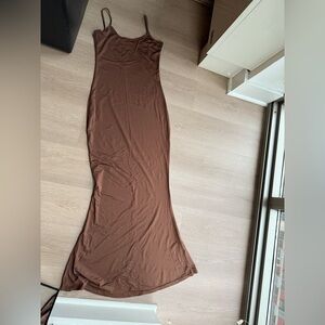 Elegant Brown Maxi Dress